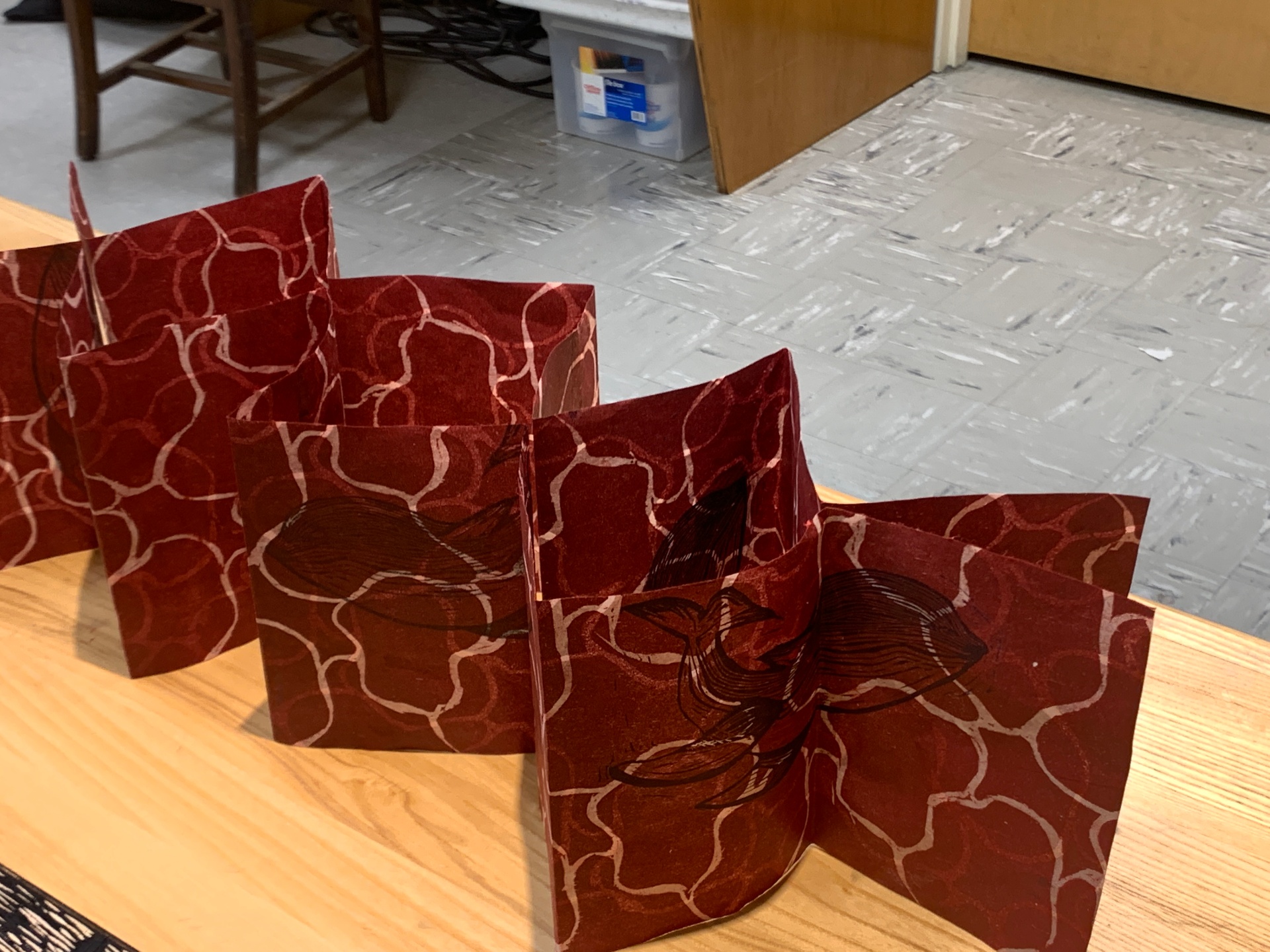 Accordion fold I — Whale book, unfurled